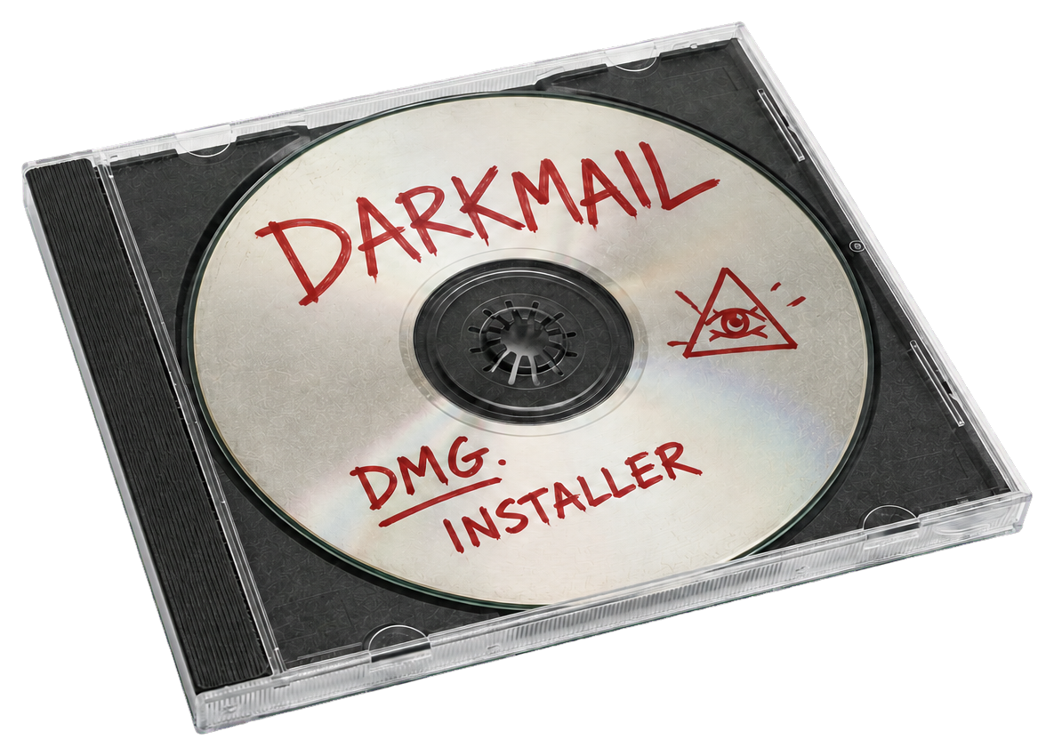 DarkMail CD installer in a clear jewel case